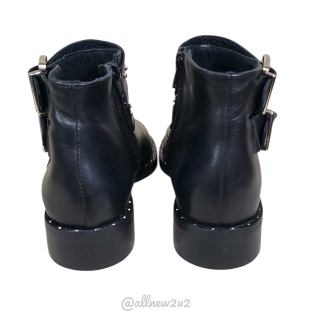Charles David Black Ankle Boots with Silver Accents - Picture 7 of 14
